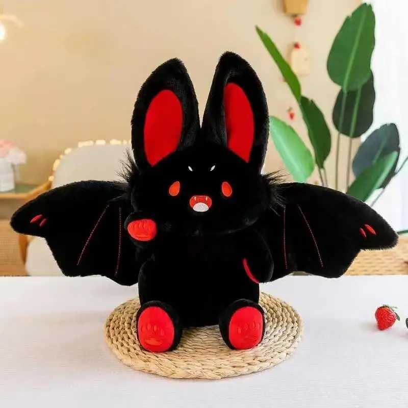 Cute Bat Plush Toy 28cm Kawaii Bunny Ears Design Soft Bat Stuffed Animals Doll Soft Hugging Pillow Home Decor Children Gifts Y240817