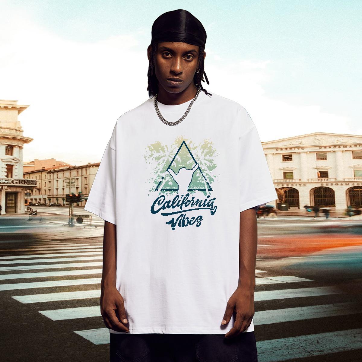 Soft Mens T Shirts 100% Cotton 230g letter Casual Beach Cartoon Print Round Neck Short Sleeve Mens Tshirts New Arrival Clothings