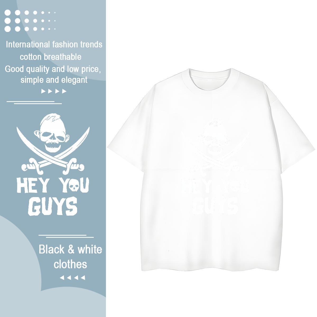 Free Shipping Man T Shirts 230g Cotton skull Home Outdoor Customized Short Sleeve Soft Mens Tshirts Casual New Tops Shirt