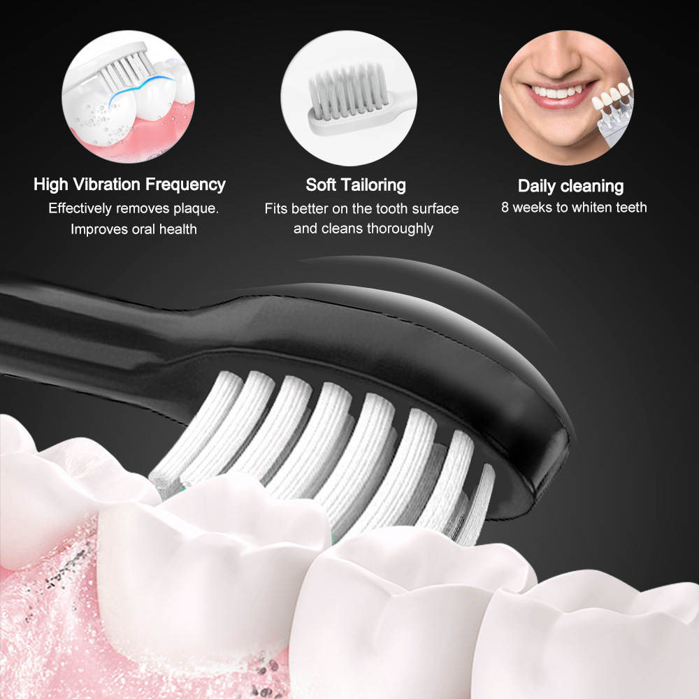 8-speed 4-stroke sonic electric toothbrush USB smart adult soft bristled toothbrush Tiktok waterproof toothbrush