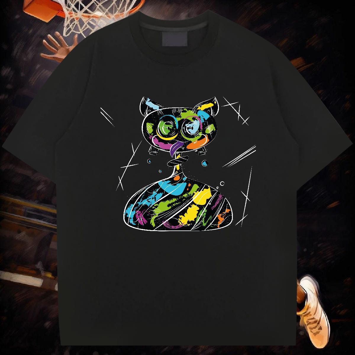 Popular T shirt 230g 100% Cotton ET Casual Anime Crew Neck Breathable Couples T Shirts Designer Polos