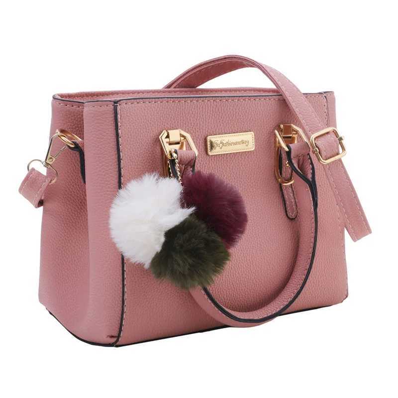 PU Leather Ladies HandBags Women Vintage Purse Plush Tassel Messenger Bags Tote Boston Shoulder Crossbody Bag CL24819