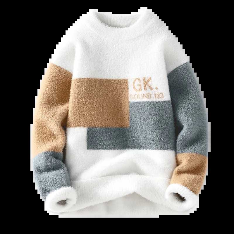 Winter New Fashion Sweater 2023 Mens Knitted Thick Warm Knitted Pulled High Quality Mens Sweater Casual Loose Mens JumperW240729