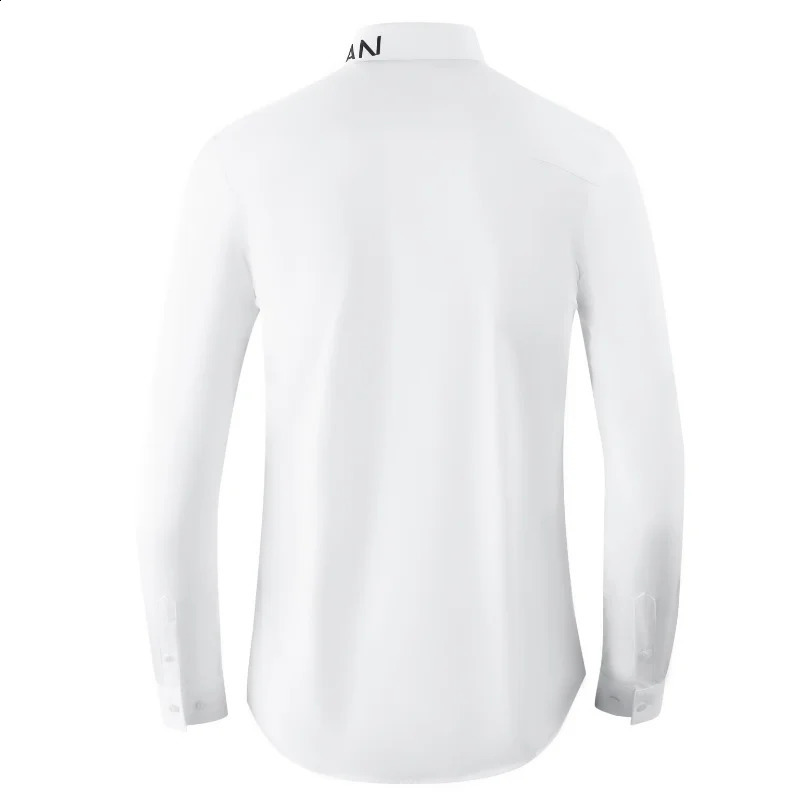 MINGLU Collar Printed Mens Shirts Long Sleeve Cotton Business Casual Party Covered Button Slim Fit Man Dress Shirts 240818