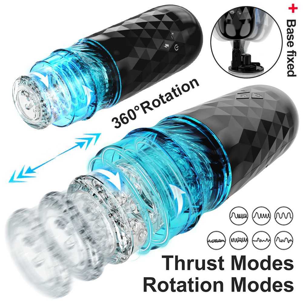 Automatic Telesic Rotation Male Masturbator Cup Vagina Masturbation Sex Toys Real Doll Toy for Men Goods for Adults Piston 18W250224