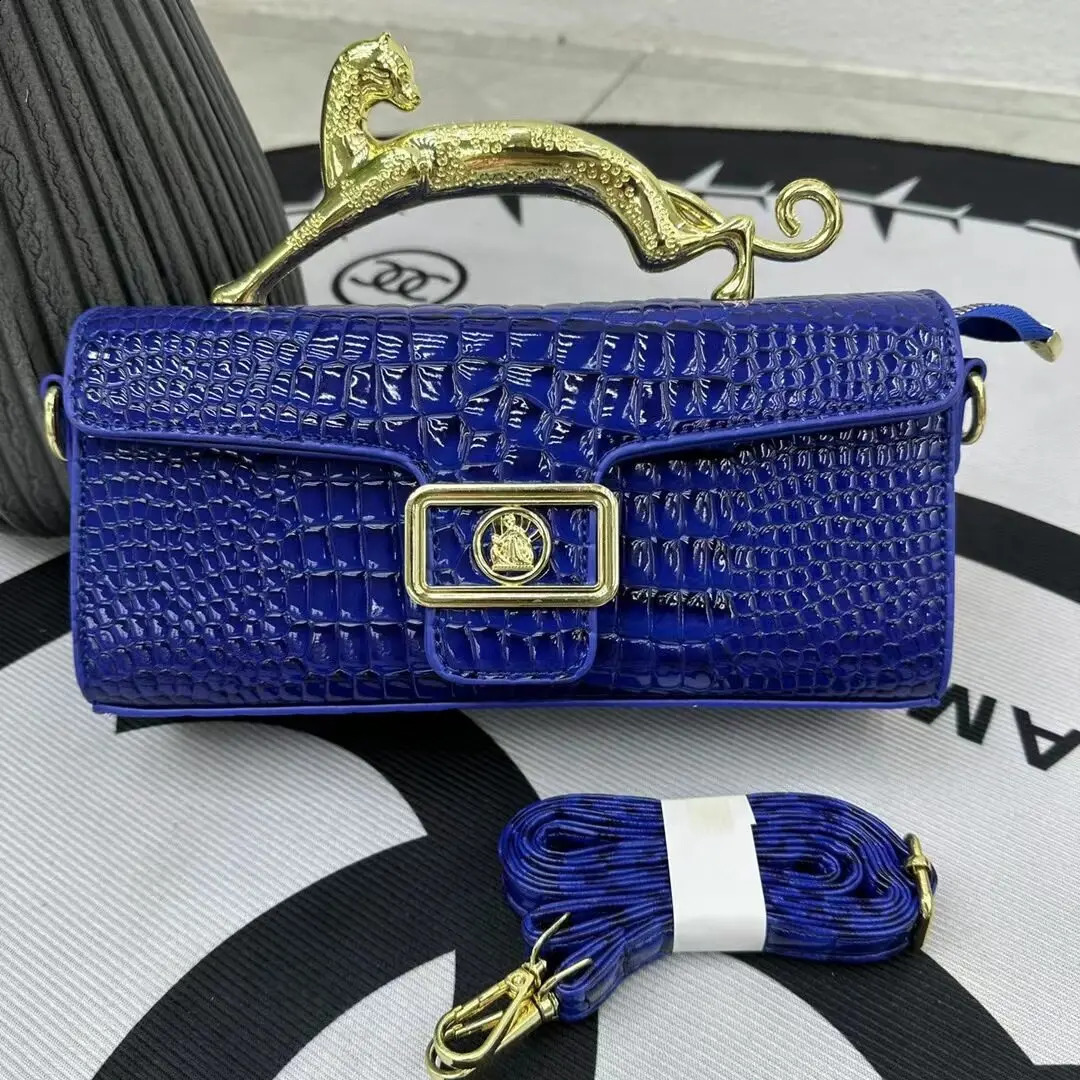 er Leather Pattern Fashion Handbag Leopard Shape Metal Handle High Quality Crossbody Womens Bag 240816 acae