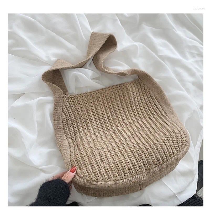 2025 NEW Shoulder Bags Women Large Capacity Crochet Hobo Bag Fashion Knitting Handbags Female Shopping Hollow Woven Tote zhanyishengli