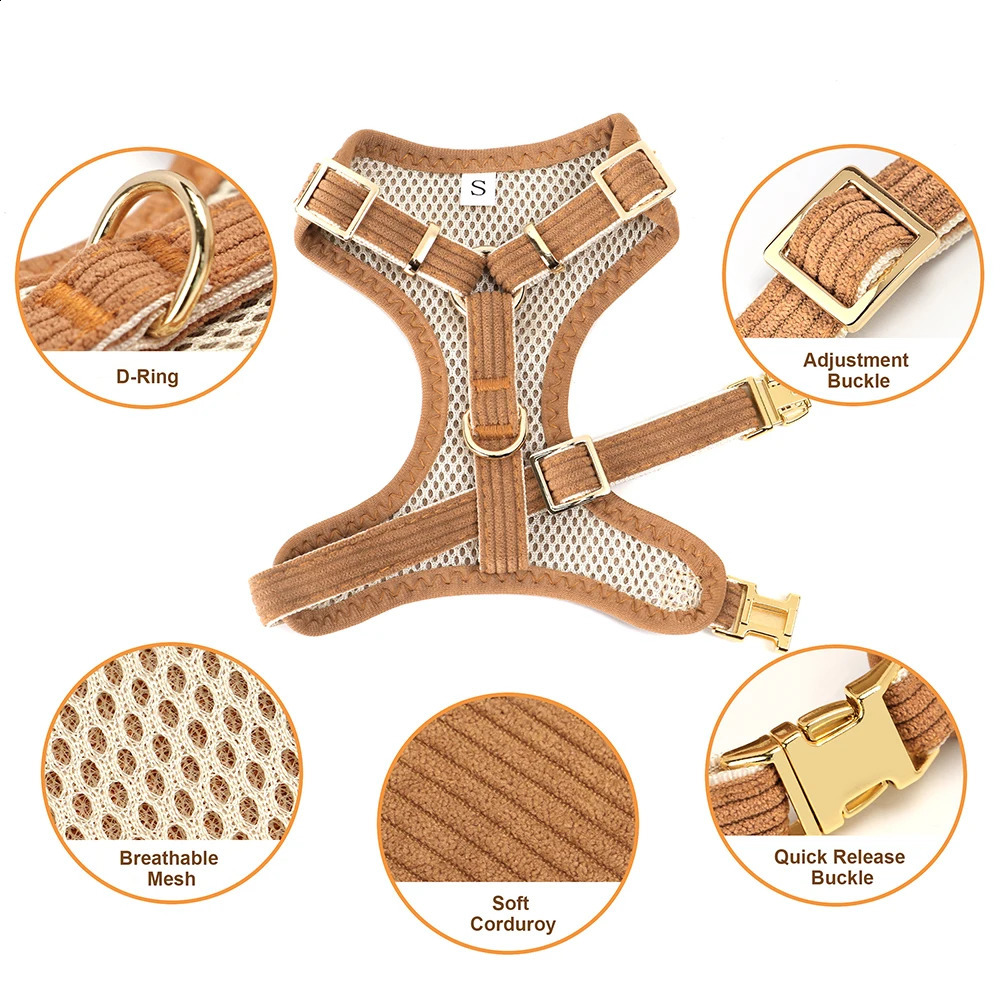 Dog Collar Harness Leash Set Mesh Breathable Dog Harnesses Vest Cute Bowknot Pet Necklace With Walking Leads Adjustable For Dogs 250206