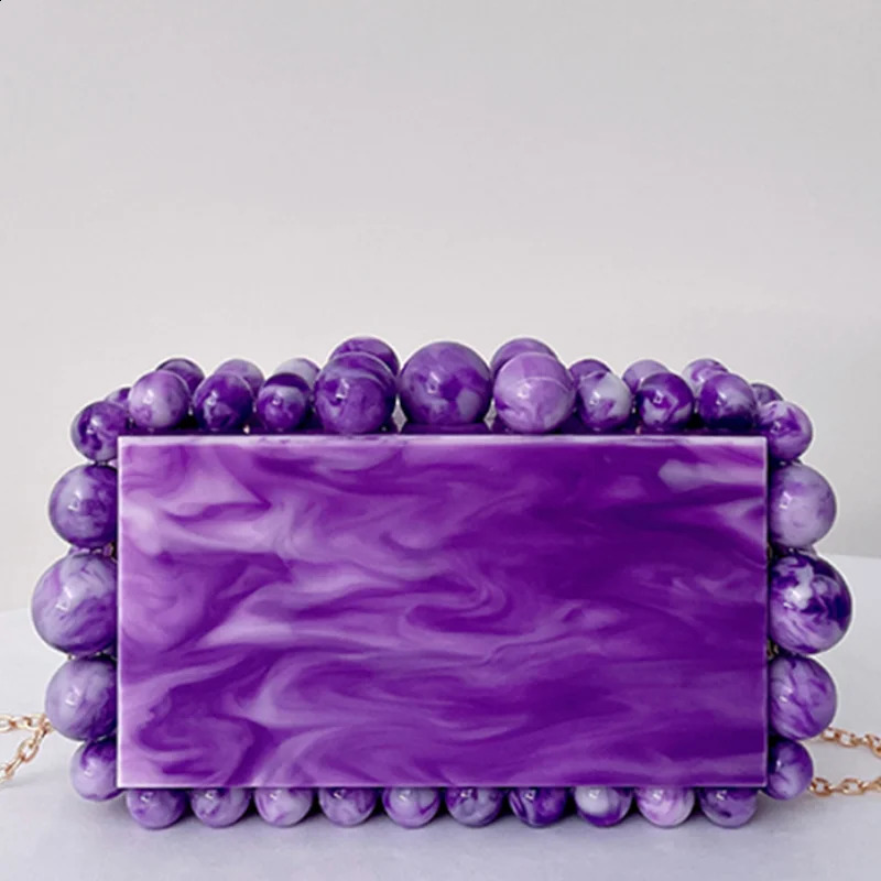 Womens rose red acrylic box clutch bag used for wedding parties y gold pearl wallets and handbags er gift bags 240819