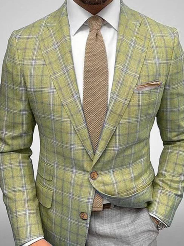 Custom Blazer Jacket Men Tailor-made Suits Single Breasted Skinny Jackets for Men England Style Blazer Coats Male in Suits 240816