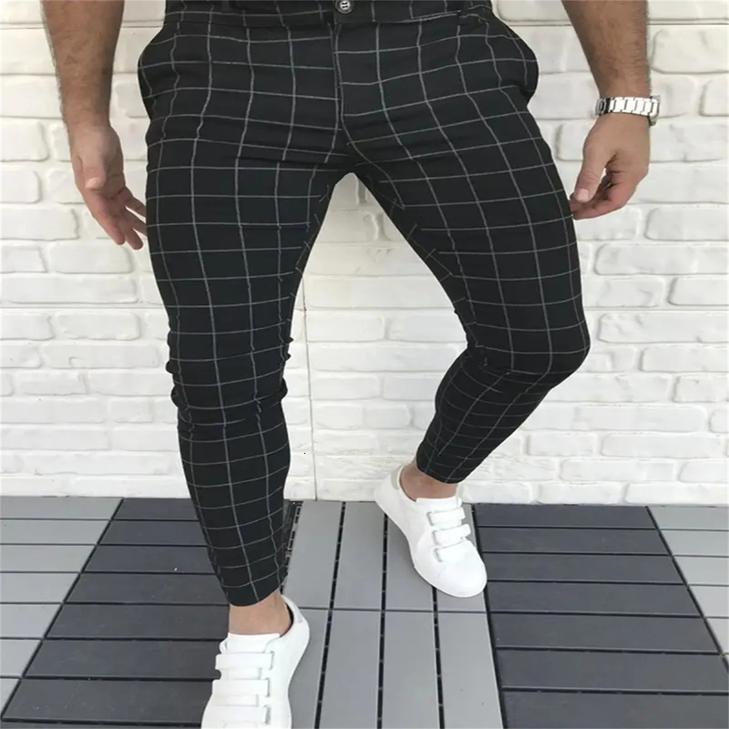 Mens flat bottomed pants retro style w240816