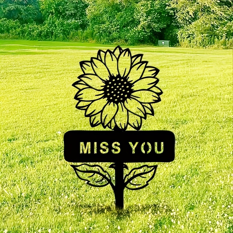 Metal Sunflower Garden Patio Decoration Outdoor Sunflower Garden Decoration