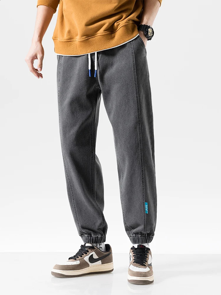 Spring Summer Black Blue Baggy Jeans Men Streetwear Denim Joggers Casual Cotton Harem Pants Jean Trousers Plus Size 6XL 7XL 8XL 240816