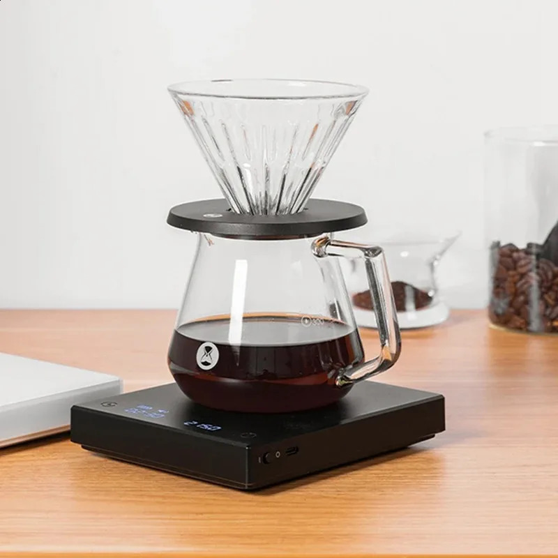 TIMEMORE Store Black Mirror Basic2 Plus Up Digital Coffee Food Kitchen Scale With Time USB Light Weight Mini Digital Scale 240816