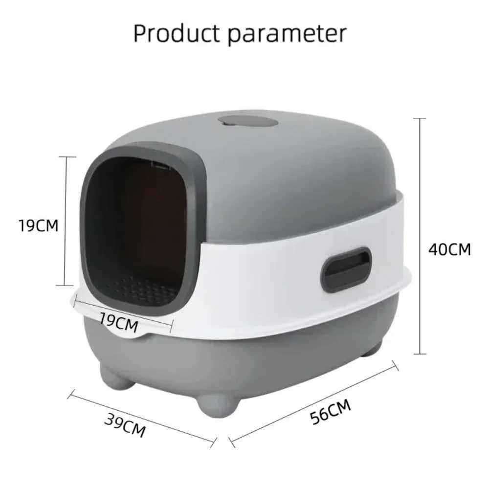 Litter Box UV Sterilization Enclosed Pet Nest Deodorization Detachable Anti-Odor Cat Toilet Bowl 2024
