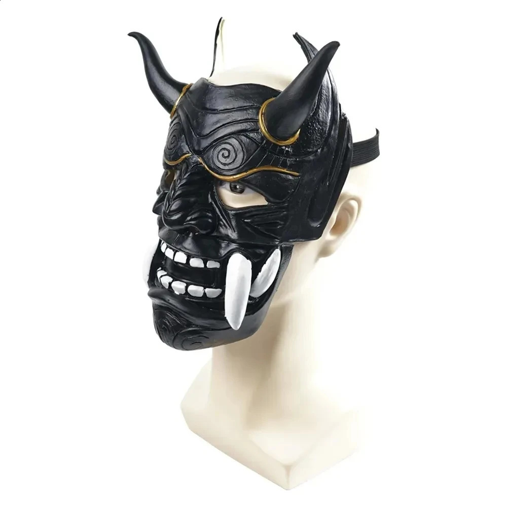 Horror Monster Halloween Role Playing Mask Hannya Demon Oni Samurai Noh Kabuki Prajna Devil Masks 240819