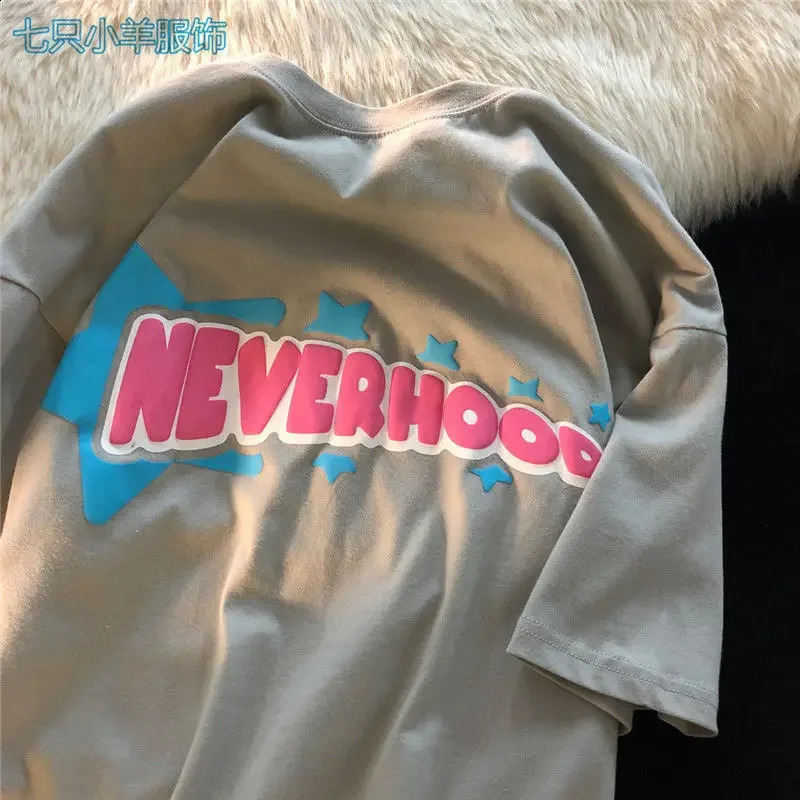 oversized plus size top printed streetwear graphic t shirts tees harajuku fashion funny cotton women anime men clothing i240819