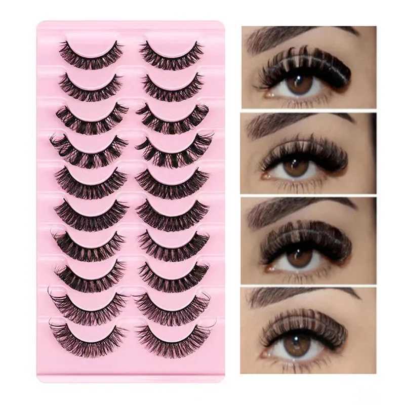 Russian eyelashes 5/10/14 double false eyelashes cat eye eyelashes eyelash extension 3D mink eyelashes natural makeup fake Cils maquiagem W240803