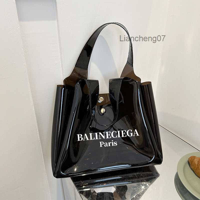 Cross Body Tote Waterproof Jelly Transparent Shoulder Laser PVC Packaging Bag Colorful Cosmetics Souvenir Y2408196Q4DZHW3