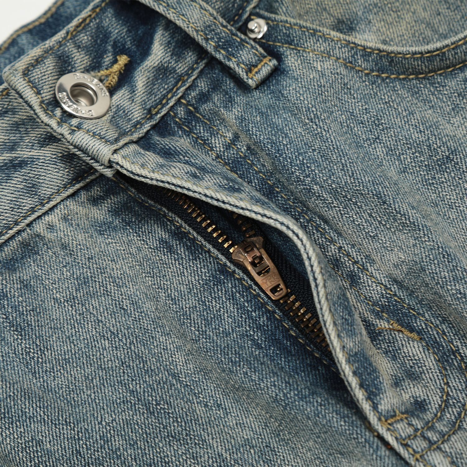 Style Street High Street Micro La Waste Soil Wind Blown Hole Old Unisex Jeans