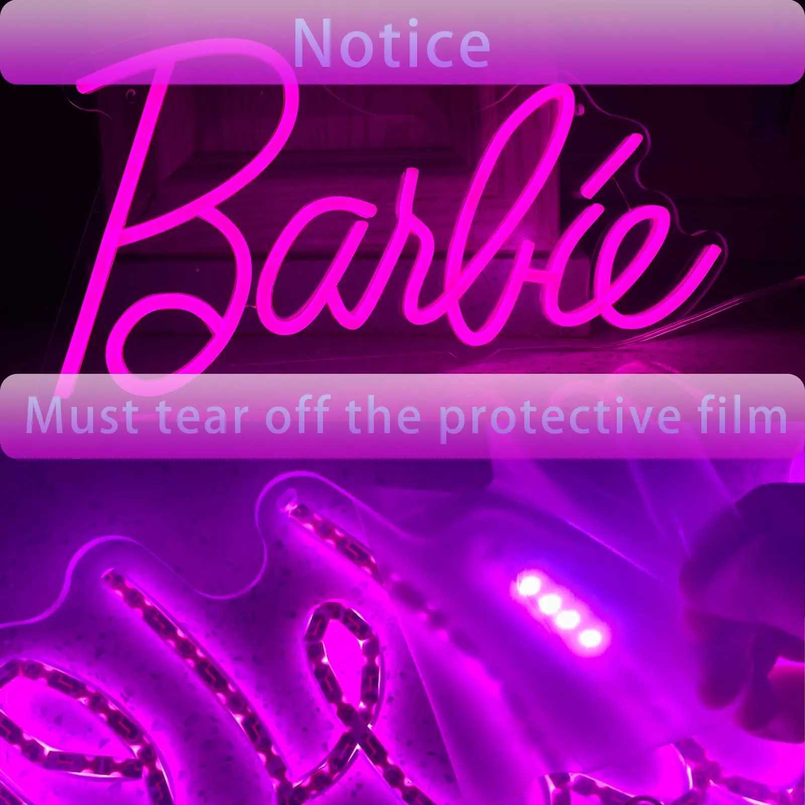 Barbie neon wall decoration is suitable for background walls bedrooms beauty salons decoration departments dimmable LED neon lights X241210