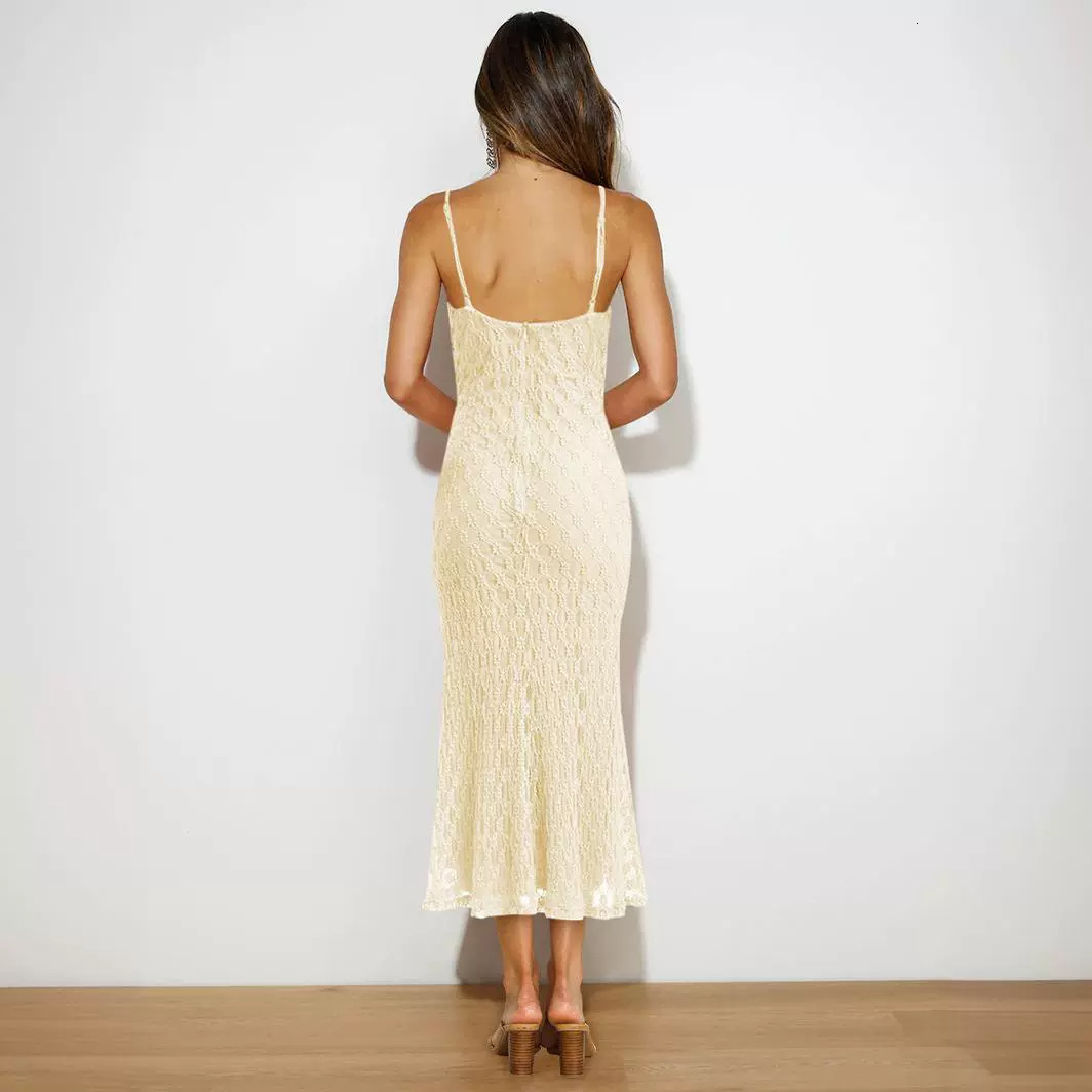 New Lace Patchwork Summer Jacquard Skirt with Double Layered Socialite Suspender Skirt Unique and Stunning Dress