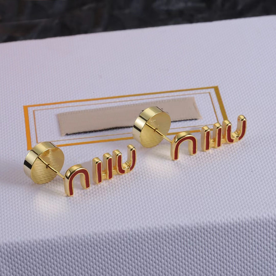 Gold Earrings Designer for women Silver Earrings Enamel Decorated Luxury Titanium Earrings Party Gifts Designer Jewelry
