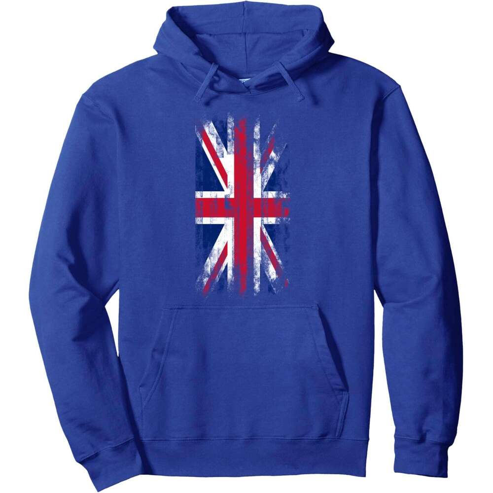 Hoodie for Mens Womens Cool Retro UK Distressed Flag Illustration Graphic Designs Pullover Hoodies sweatshirt pullover jacket Long sleeve