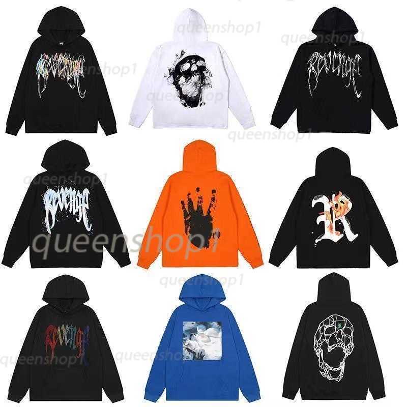 Designer Hoody Metal reflective skull head Hooded Hoodies Mens Women High Quality Streetwear Pullover Sweatshirts Loose Jumper Tops Reflective Clothing Size S-XL