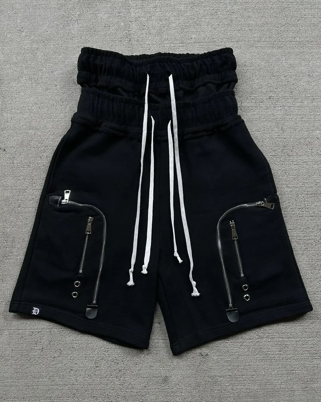 Mens Hoodie Set Shorts Y2k Product Style Pocket Fashion Casual Two Piece American Harajuku Gothic Street Clothing 240819
