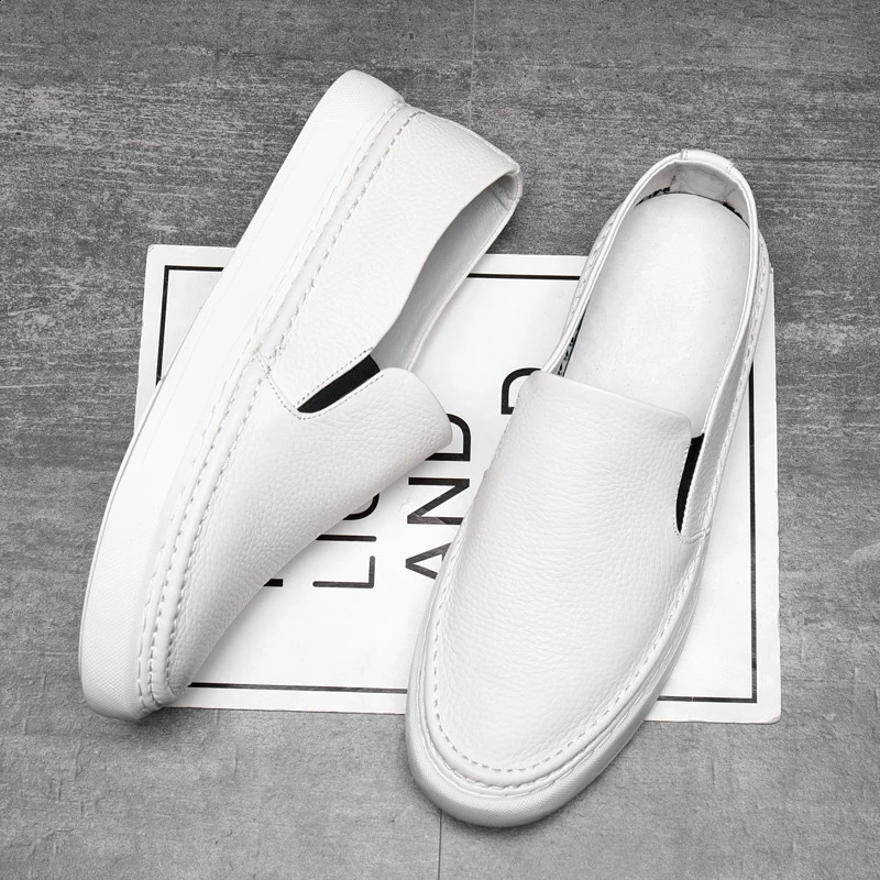 2024 Men Casual Shoes Genuine Leather Loafers Office Shoes for Men Driving Moccasins Comfortable Slip on Party Fashion Shoes Men 240809