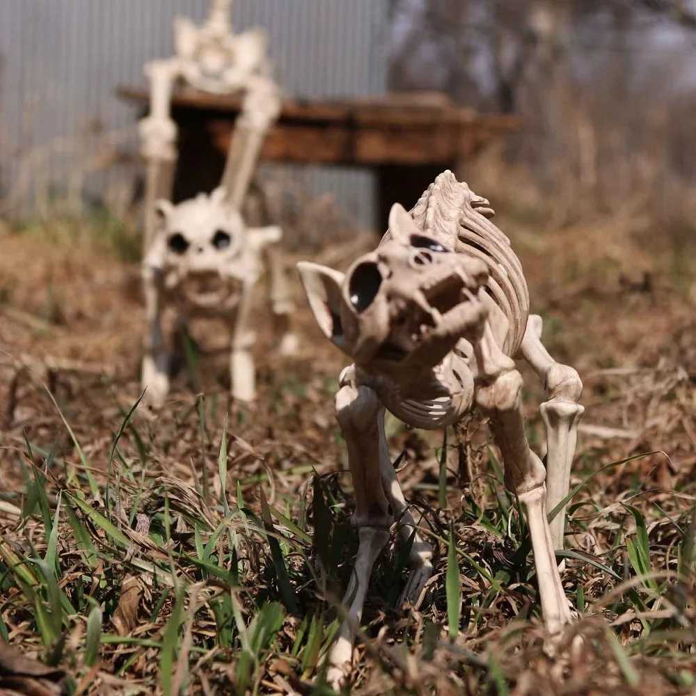 Skeleton Cat Kitten Lizard Bones Halloween Atmosphere Decoration Festival Supplies Creative Gift Human Skull Haunted House Decor CL240819