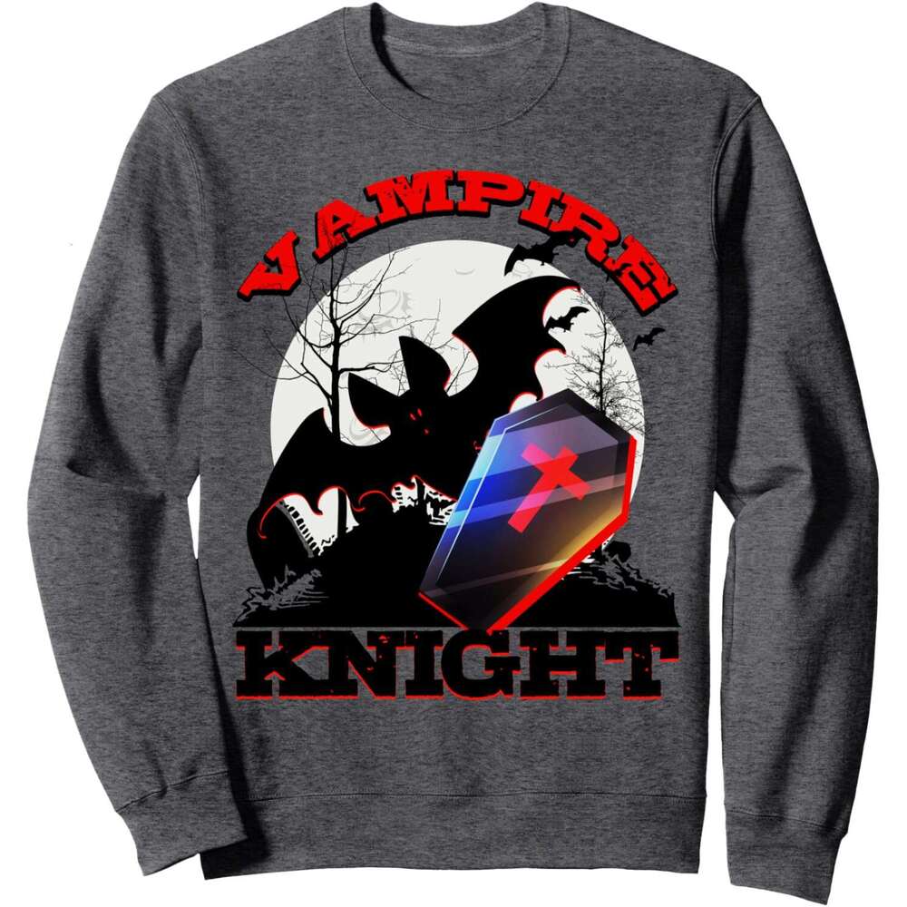 Long Sleeve Shirts for Men sweatshirt Vampire Knight Cemetery Bats Grave Graphic Halloween Sweatshirt T shirt Tee Streetwear Casual tops clothes 2025