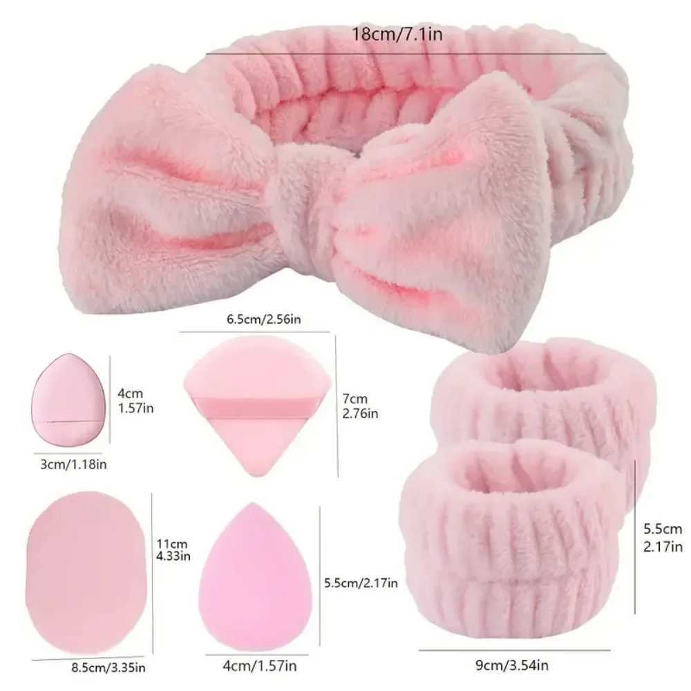 12/15Pcs Cosmetic Puff Makeup Sponge Blender Beauty Egg Foundation Sponges Puff Wash Face Headband Wristband Make Up AccessoriesXJ240819