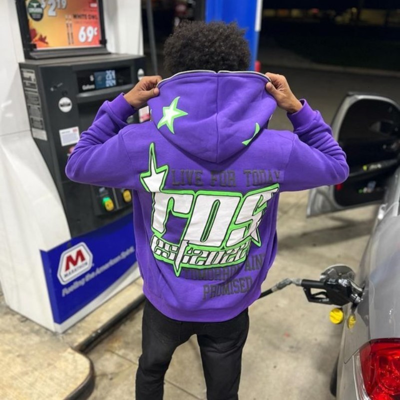 Y2K Letter Printed Hooded Womens AutumnWinter Harajuku Zipper Hooded Sweatshirt Mens Gothic Hip Hop Large Jacket Street Hoodi 240816
