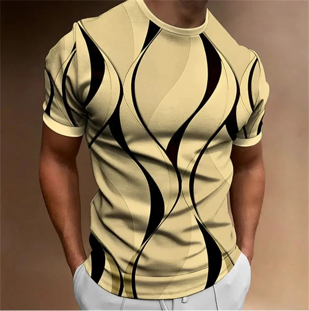 Summer Men Simple Everyday Casual Street Fun 3d Printed T-Shirt Fashion Trend Personality Large Size O Collar Short Sleeve 240816