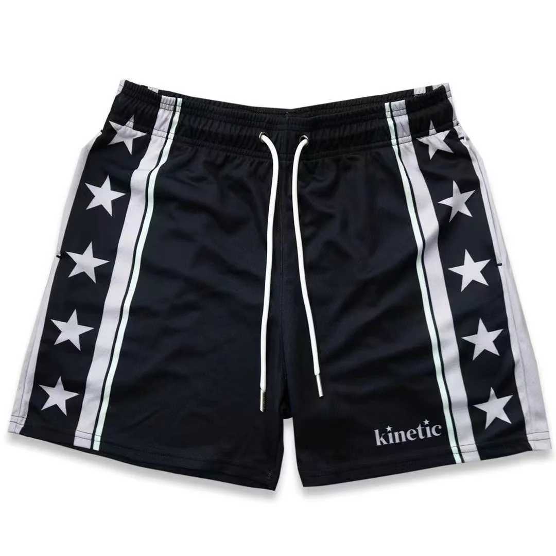 2025 Breathable Men Shorts GYM Basketball Running QuickDrying Shorts Baggy Flame Print Fashion Shorts Summer ShortsXJ251025
