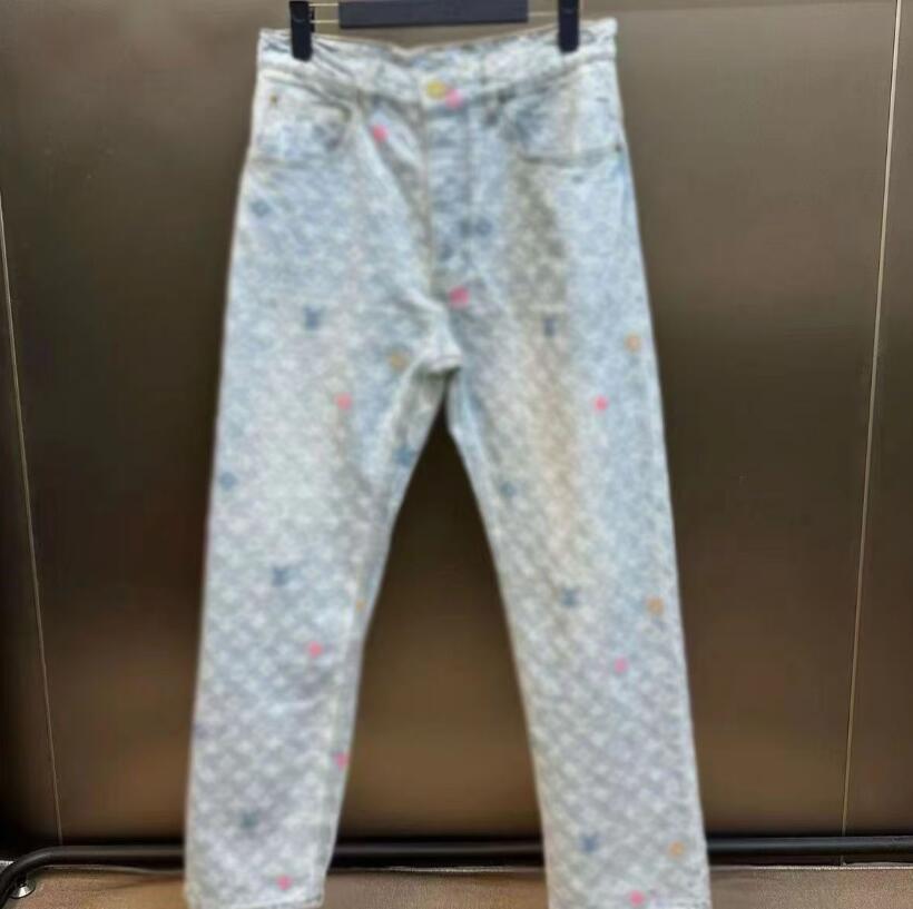 Women's Jeans Womens Designer Jeans Luxury dark blue Street High Waist Retro Casual Embroidered women Denim Pants