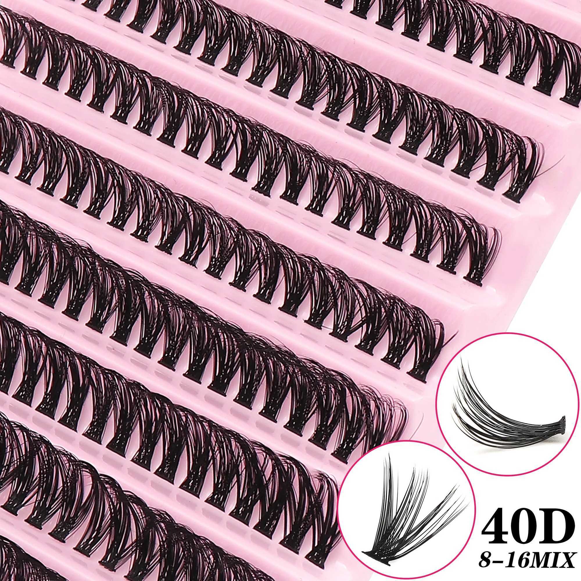 200 natural looking D-URL false eyelashes thick and fluffy suitable for daily wear W240803
