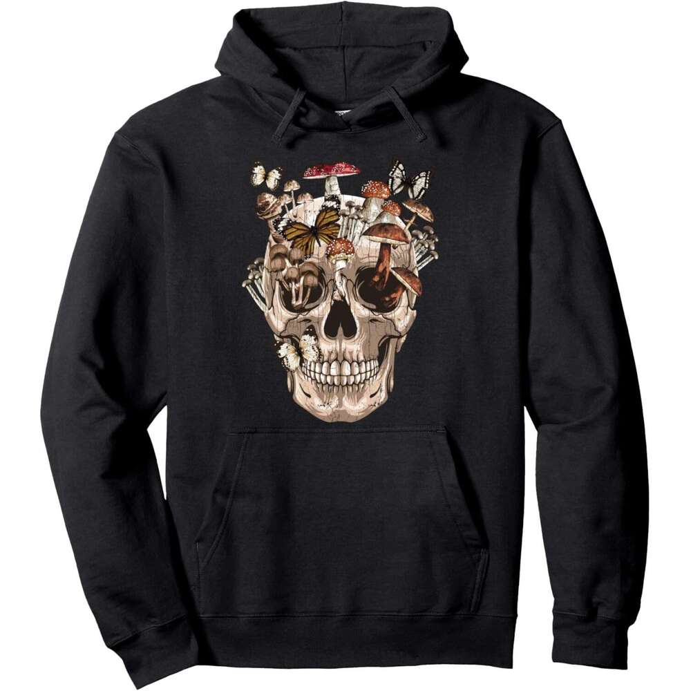 Halloween Hoodie for Mens Womens Clothing Mushroom Collector Skull Graphic Gift Pullover Hoodie Hoodies sweatshirt pullover jacket Long sleeve