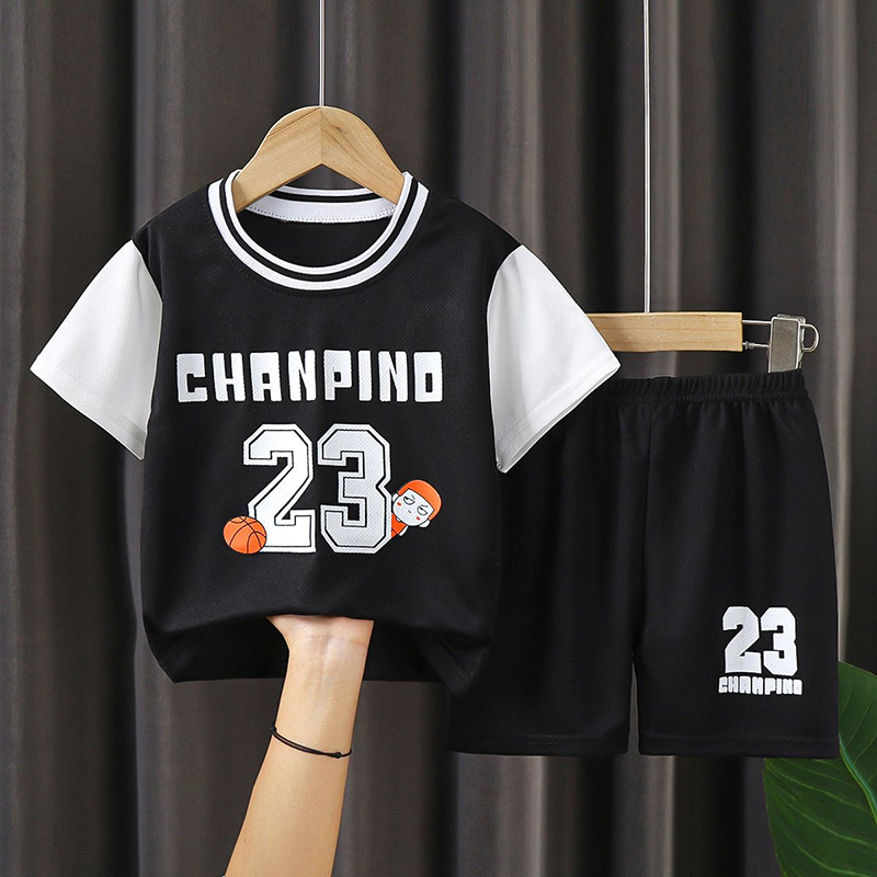 Designer Kids Jerseys Sets Childrens Apparel Summer Kid Handsome Basketball Suit -6 Outdoor Loose Short Sleeve Pants Two Piece Set DPD24081912