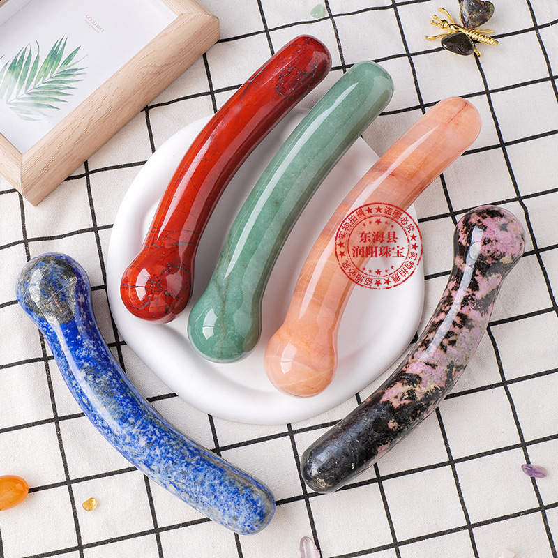 18cm Natural Quartz Crystal Massage Wand Rose Quartz Massage Wand Large Healing Crystal Stone Yoni Massage Stick As Women Gift 201125 - view 5
