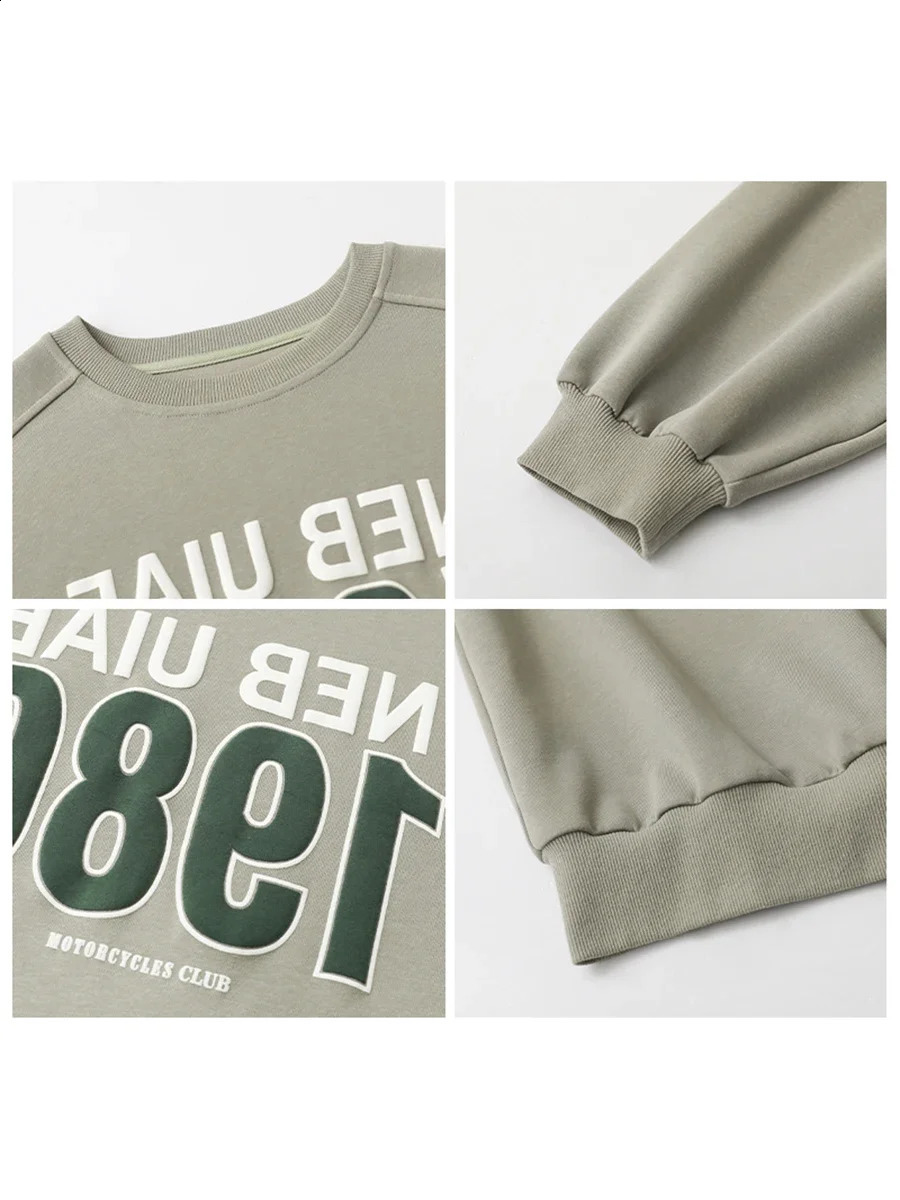 CHIC VEN Womens Sweater Loose Round Neck Letter Printed Hoodie Extra Large Top Autumn Spring 240814