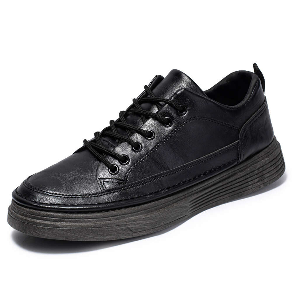 Leather Casual In Spring And Autumn New British Style Low Top Lace Up Men S Shoes Classic Flat Sole For outdoor ddmydog ddmydog