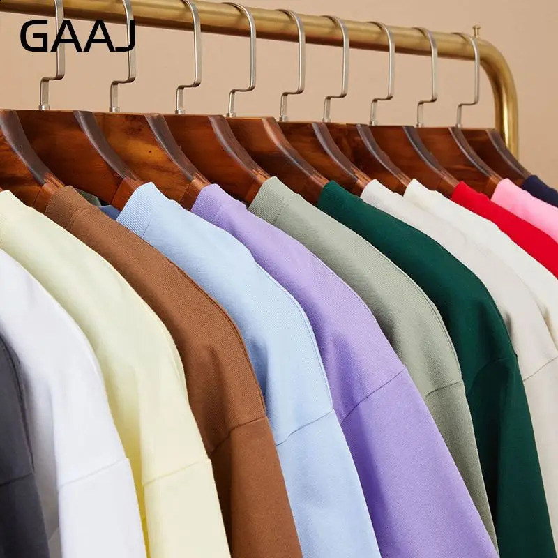 250grams 8.8oz Oversized T Shirt Men100% Cotton Heavy Weight Cotton Solid TeeSummer Drop Shoulder Short Sleeve Loose T-shirt 240819