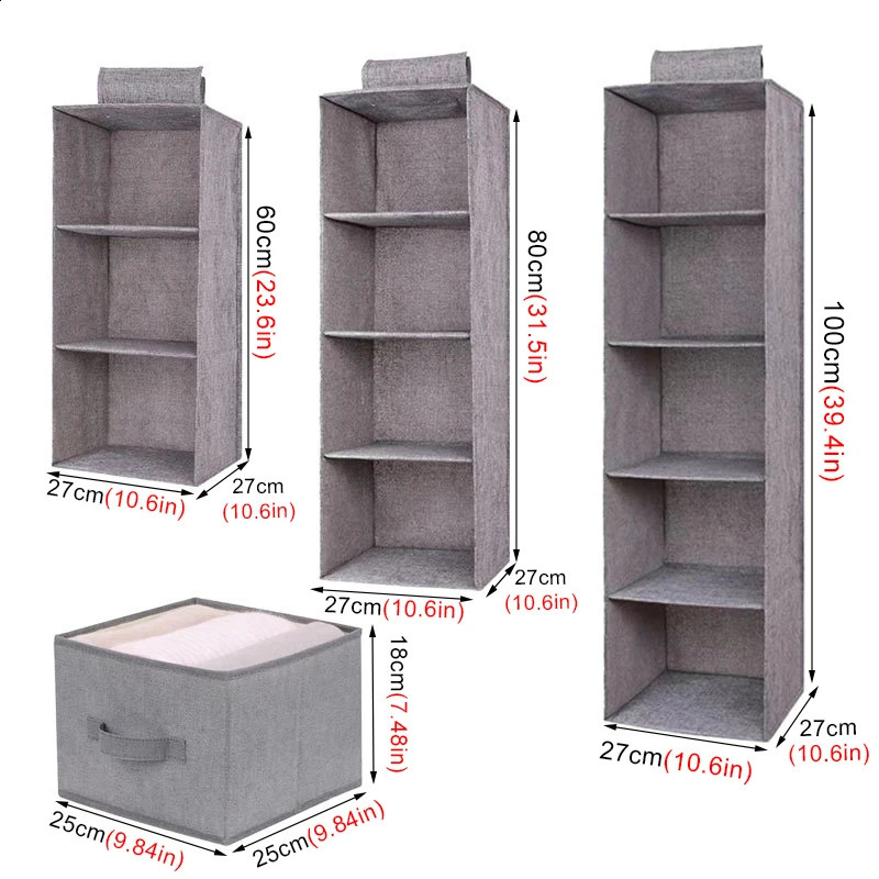 Wardrobe Hanging Storage Bag Interlayer Drawer Type Clothes Organizer Collapsible Storage Shelves Closet Organizer 240819