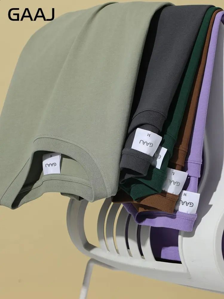 250grams 8.8oz Oversized T Shirt Men100% Cotton Heavy Weight Cotton Solid TeeSummer Drop Shoulder Short Sleeve Loose T-shirt 240819