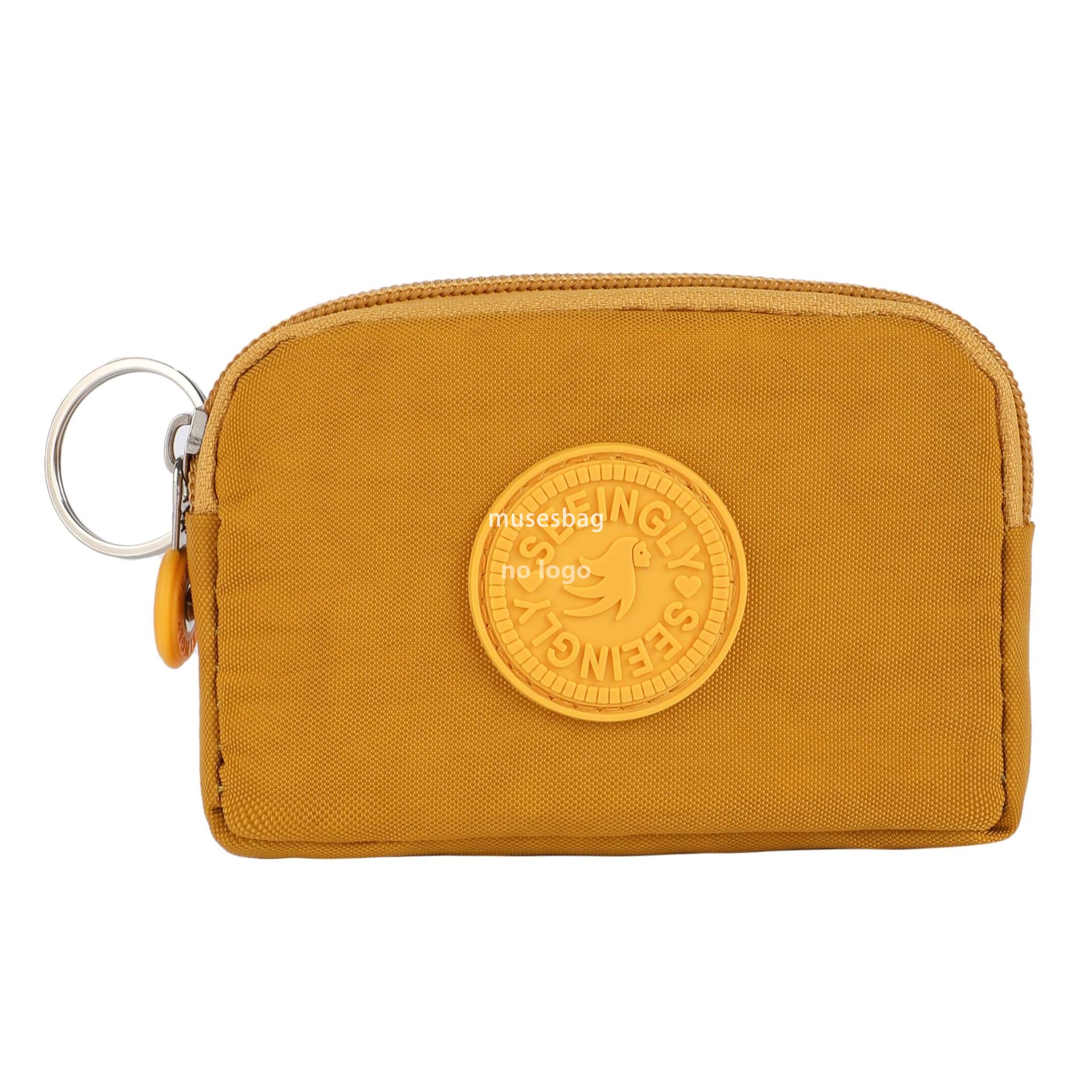 New high quality purse new simple zipper key bag foreign trade solid color waterproof nylon purse wholesale