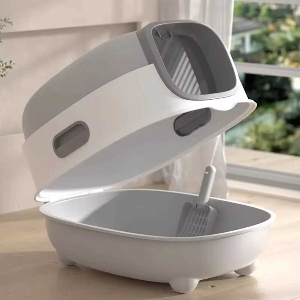 Litter Box UV Sterilization Enclosed Pet Nest Deodorization Detachable Anti-Odor Cat Toilet Bowl 2024