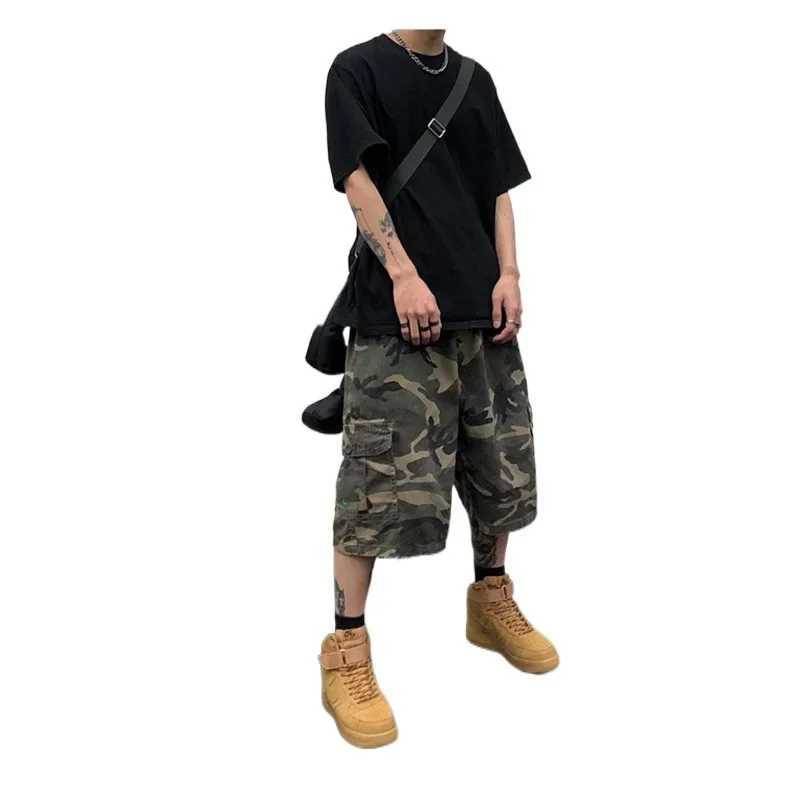 Trendy Camouflage Loose-fit Casual Shorts For Men Summer Style Insightful Fashion Outerwear Korean Version Mid-length PantsXJ240817